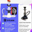Ensemble de Hookah Premium Blanc et Noir avec Deux Tuyaux