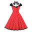 Robe de fête rétro en maille brodée élégante des années 1950