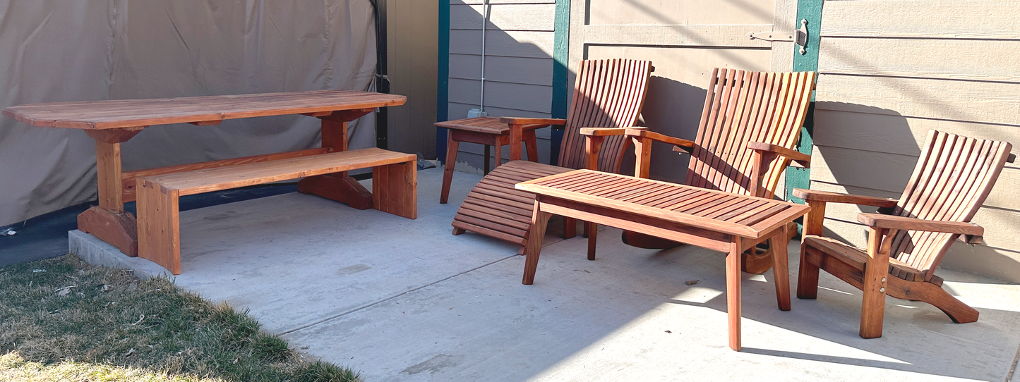 Paquete de Silla y Mesa Adirondack Clásica para Comodidad al Aire Libre