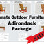Paquete de Silla y Mesa Adirondack Clásica para Comodidad al Aire Libre