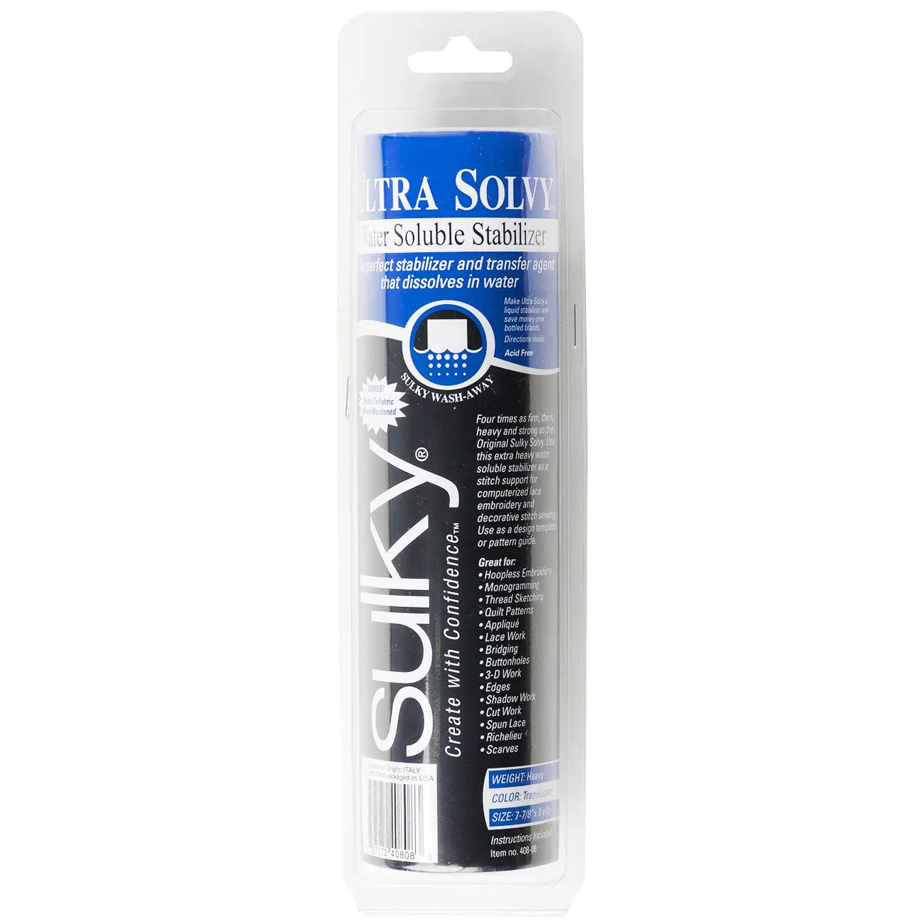 Ultra Solvy Estabilizador Hidrosoluble Extremadamente Firme 8in x 8yds