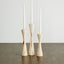 Soporte de candelabro de madera cónico Geo