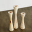 Soporte de candelabro de madera cónico Geo