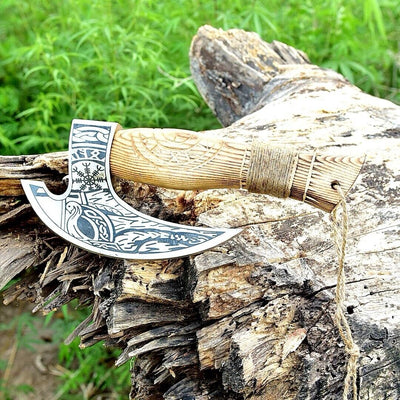 Artisan Handcrafted Ax Pizza Cutter with Premium J2 Steel Blade - Korvel