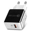 Cargador USB QC3.0 Enchufe EU Adaptador Rápido 18W