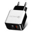 Cargador USB QC3.0 Enchufe EU Adaptador Rápido 18W