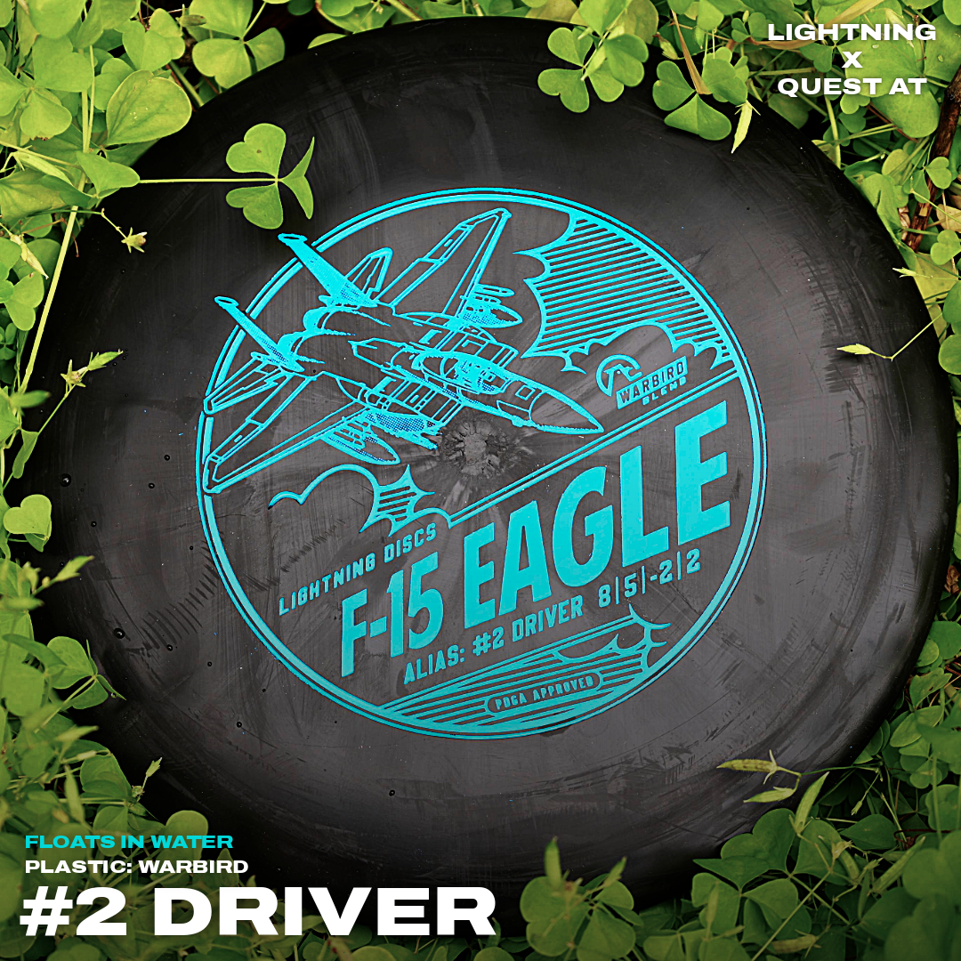 Lightning Warbird F-15 Eagle #2 Fairway Driver Golf Disc
