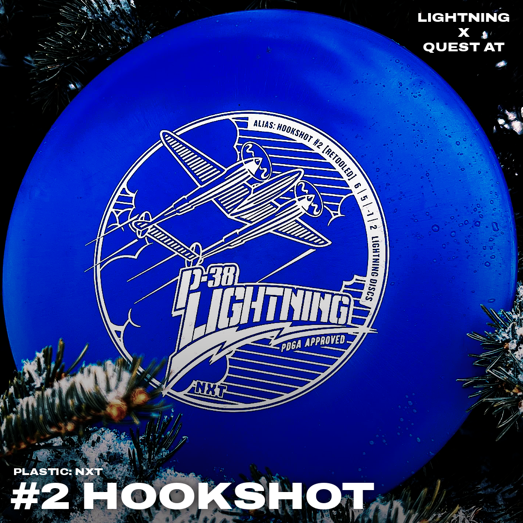 Disco de golf de calle Lightning NXT P-38 #2 Hookshot: distancia y control inigualables