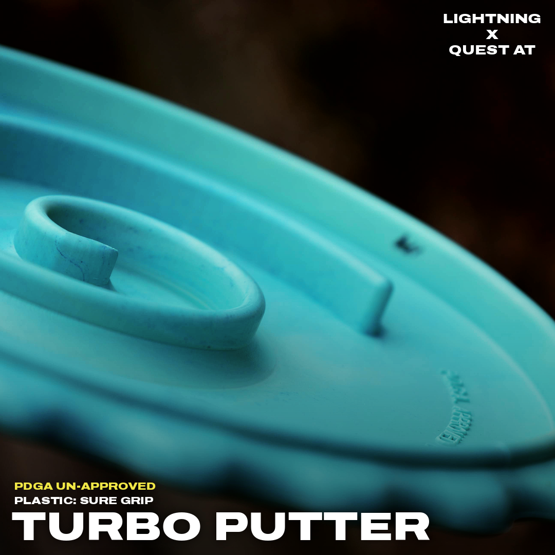 Disco de golf Quest Turbo Putt Disc: diseño único por encima de la cabeza