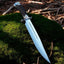 Premium 18-Inch Bowie Knife with Custom Leather Sheath – D2 Steel & Stag Horn Handle - Korvel