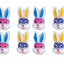 Edible Bunny Faces - 2-1/4" - Bulk Pack of 96