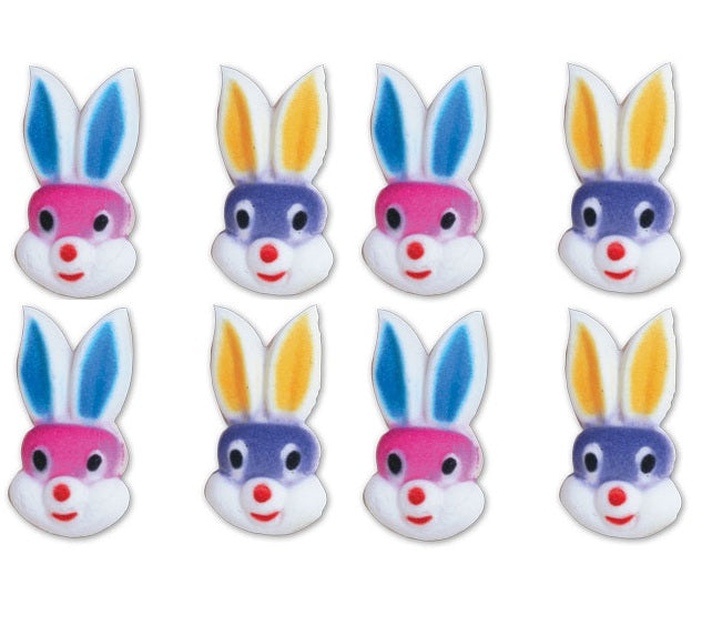 Edible Bunny Faces - 2-1/4" - Bulk Pack of 96