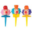 Clown Head Picks - Ruffles & Bowties - 48 Count