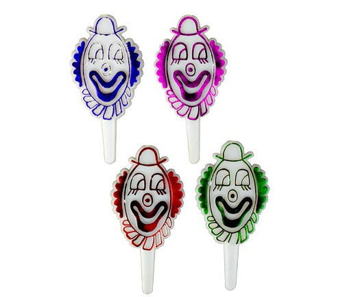 Piques en aluminium tête de clown - 144 pièces