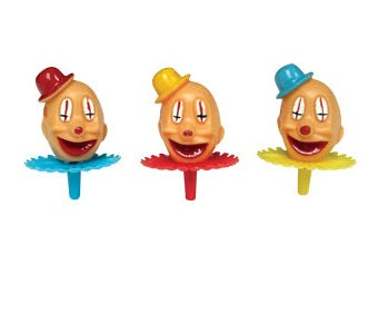 Clown Head Cocktail Picks - 2" - Assorted Colors