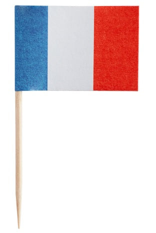 French Flag Toothpicks - 100 or 1000 Count
