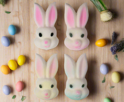 Edible Pastel Bunny Faces - 2-1/4" - Bulk 96 Pieces