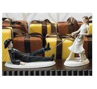 Bride Roping Her Groom Figurine - Western Theme