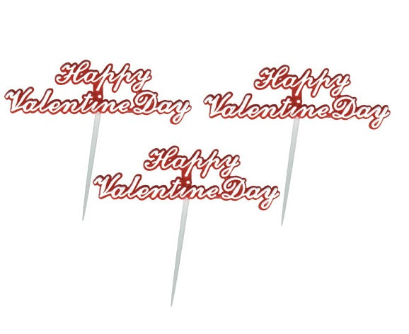 Palillos de cóctel para el Día de San Valentín - 12 o 72 piezas