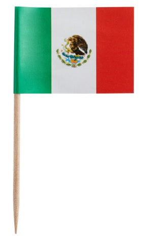 Mexican Flag Toothpicks - 100 or 1000 Count