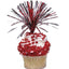 5.5" Red and Silver Mylar Spray Picks - 6 or 36 pcs