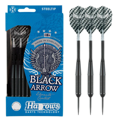 Harrows Black Arrow Superior Steel Tip Darts - Korvel