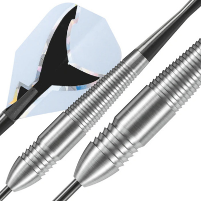 Premium Silver Shark Steel Tip Darts for Precision Play - Korvel