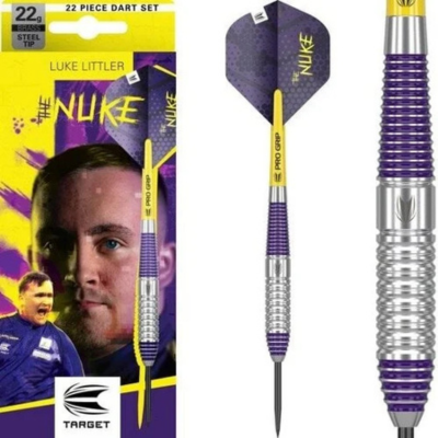 Target Luke Littler 22g Brass Steel Tip Darts - Elevate Your Game - Korvel