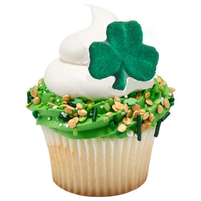 Edible Shamrocks Molded Sugar Decorations - Various Sizes