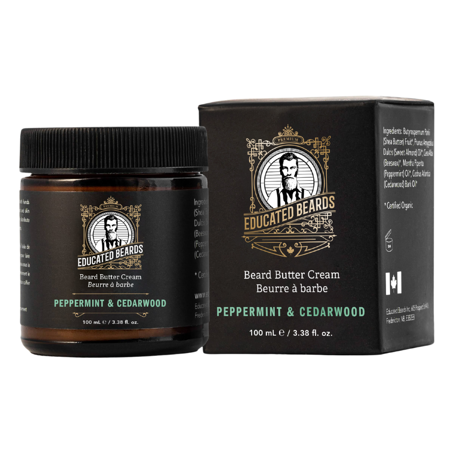 Crème à barbe Educated Beards à la menthe poivrée et au cèdre 100ml