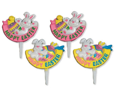 Piques de Lapin et d'Oeufs Joyeuses Pâques