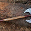 Handcrafted Double-Head Viking Axe | High Carbon Steel | Ash Wood Handle & Leather Sheath - Korvel