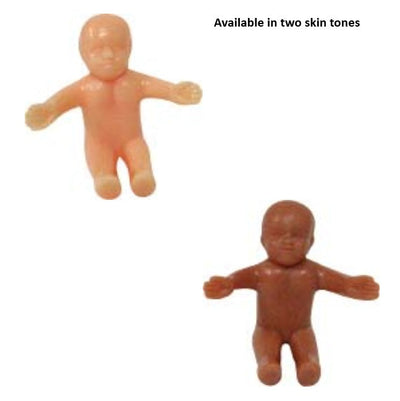 Mardi Gras King Cake Babies, 1-1/4", Choose Skin-tone and Count - Korvel