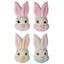 Caras de Conejo Pastel Comestibles - 2-1/4" - Paquete de 96 Piezas