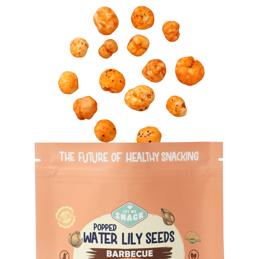 Barbecue Popped Water Lily Seeds – Smoky, Tangy Vegan Snack