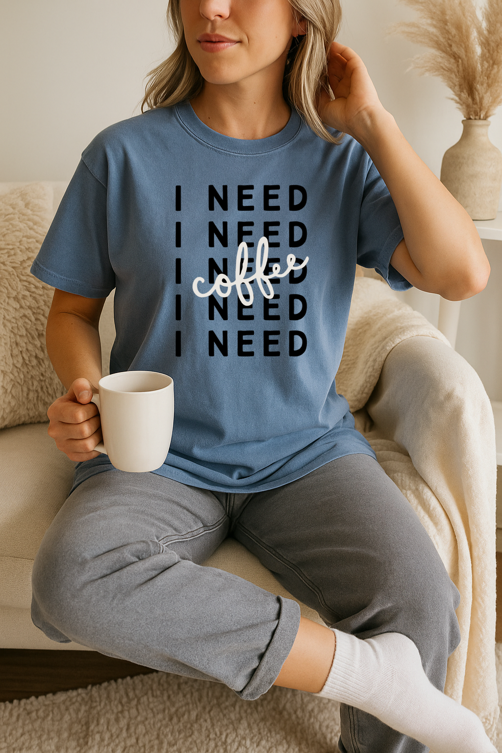 I Need Coffee Oversized Tee - Korvel