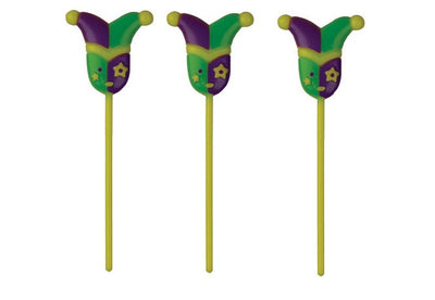 Mardi Gras Mask Cupcake Picks - 3" Decorative Accents