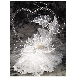 Braided Hearts & Flowers Cake Topper - 7.5" High