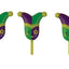 Piques à Cupcake Masque de Mardi Gras - Accents Décoratifs de 3"