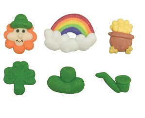 Asortimento de Encantos de Glaseado Real Comestibles de San Patricio - 3/4"-1+"