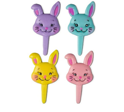 Puffy Bunny Picks Assortment - 72 Count, 2.5" Size