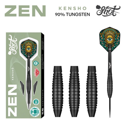 Zen Kensho Precision Steel Tip Dart Set - 90% Tungsten Excellence - Korvel