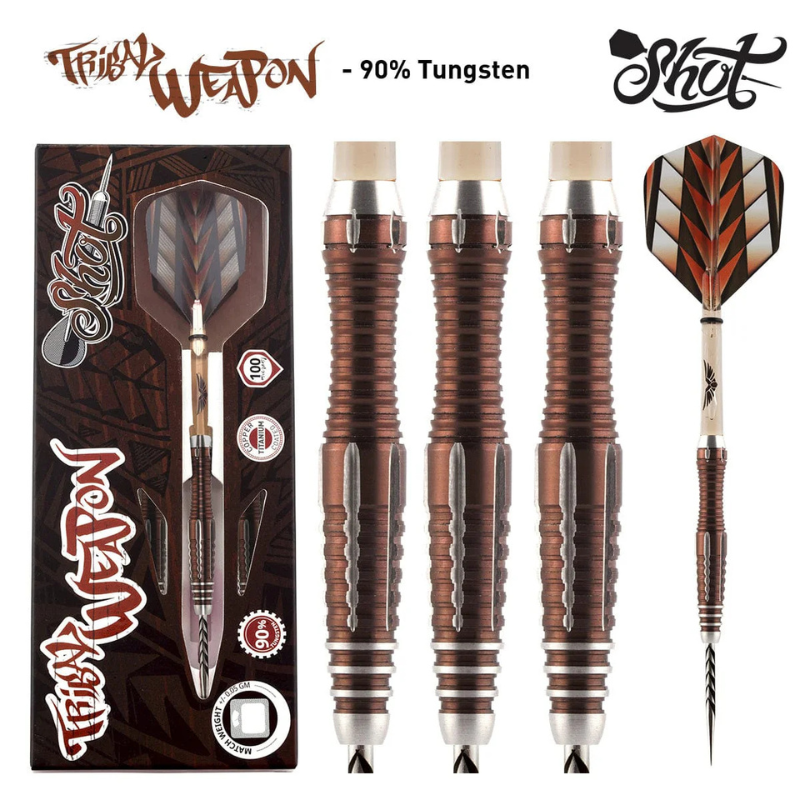 Tribal Weapon Series Precision Steel Tip Dart Set - 90% Tungsten Excellence - Korvel