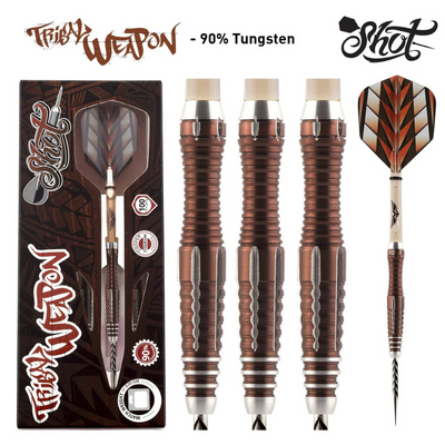 Tribal Weapon Series Precision Steel Tip Dart Set - 90% Tungsten Excellence - Korvel