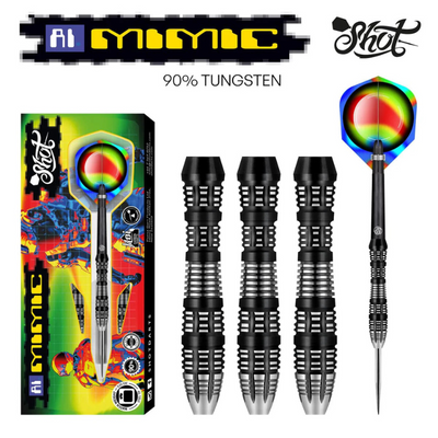 Mimic AI Steel Tip Dart Set - Precision 90% Tungsten Barrels - Korvel