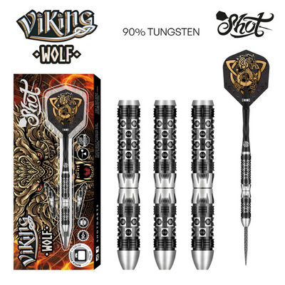 Viking Wolf Precision Steel Tip Dart Set - 90% Tungsten - Korvel