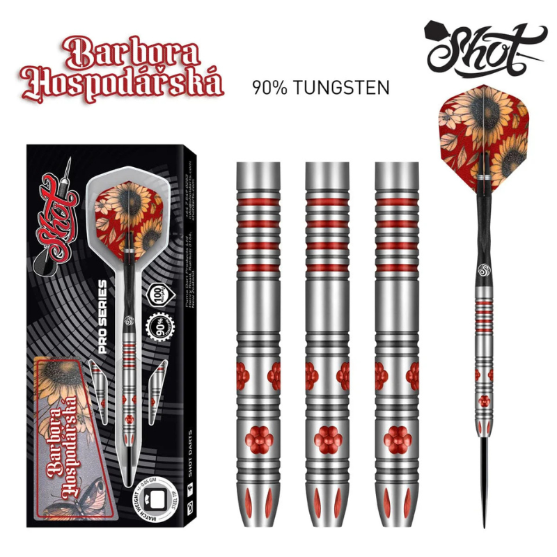 Barbora Hospodářská Pro Series Steel Tip Dart Set - 90% Tungsten Precision - Korvel