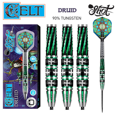 Celtic Druid 90% Tungsten Steel Tip Dart Set - Korvel