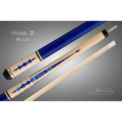 Jacoby Blue Stain Birdseye Maple Cue Stick - Korvel