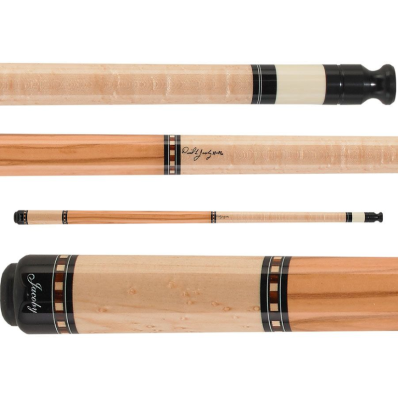 Premium Jacoby HB1 Billiard Cue - Birdseye Maple & Olivewood with Cocobolo Accents - Korvel